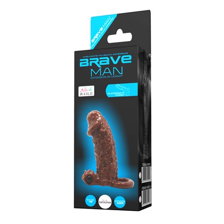 4 cm Uzatmalı Titreşimli Tırtıklı Penis Kılıfı - BDM1610