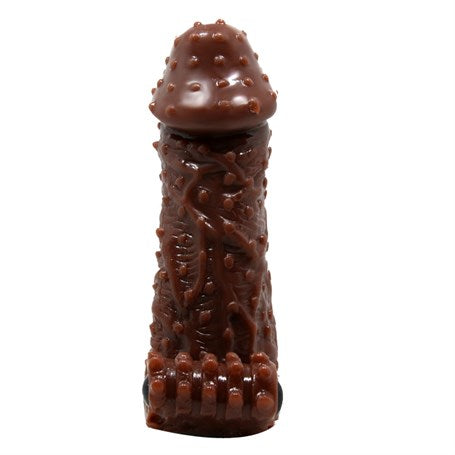 4 cm Uzatmalı Titreşimli Tırtıklı Penis Kılıfı - BDM1610