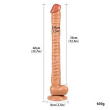 40 cm Gerçekçi Uzun & Kalın Dildo Penis - BDM1522