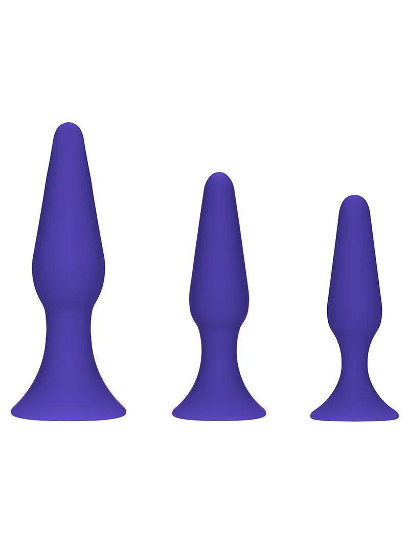 NOXXX Funbums 3'lü Anal Plug Seti – Mavi - 401040B