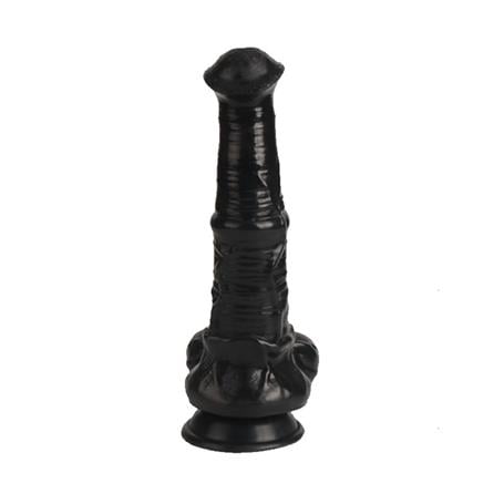 43 cm Et Dokulu Gerçekçi Çift Katmanlı Sünnetsiz Silikon Zenci Penis - Horse Power 3 - BDM1583S