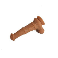 Belden Bağlamalı 43 cm Et Dokulu Gerçekçi Çift Katmanlı Sünnetsiz Silikon Melez Penis - Horse Power 3 - BDM1583MB