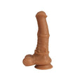 43 cm Et Dokulu Gerçekçi Çift Katmanlı Sünnetsiz Silikon Melez Penis - Horse Power 3 - BDM1583M