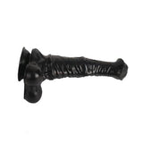 Belden Bağlamalı 43 cm Et Dokulu Gerçekçi Çift Katmanlı Sünnetsiz Silikon Zenci Penis - Horse Power 3 - BDM1583SB
