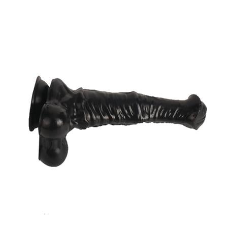 43 cm Et Dokulu Gerçekçi Çift Katmanlı Sünnetsiz Silikon Zenci Penis - Horse Power 3 - BDM1583S