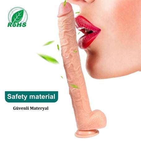 43 cm Realistik Penis Gerçekçi Damarlı Dev Dildo - Hoare - BDM10034