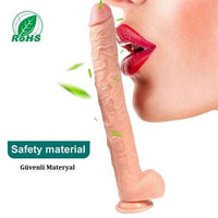 43 cm Realistik Penis Ger&ccedil;ek&ccedil;i Damarlu0131 Dev Dildo - Hoare - BDM10034