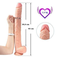 43 cm Realistik Penis Ger&ccedil;ek&ccedil;i Damarlu0131 Dev Dildo - Hoare - BDM10034