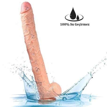 43 cm Belden Bağlamalı Realistik Penis Gerçekçi Damarlı Dev Dildo Set - BDM10034B