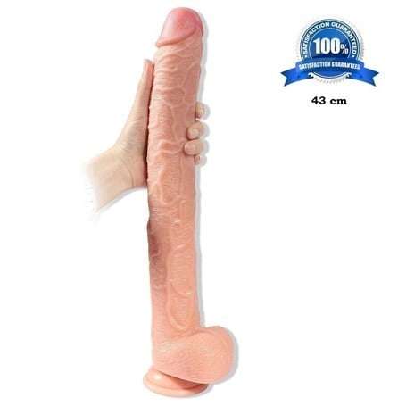 43 cm Belden Bağlamalı Realistik Penis Gerçekçi Damarlı Dev Dildo Set - BDM10034B