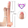 43 cm Belden Bau011flamalu0131 Realistik Penis Ger&ccedil;ek&ccedil;i Damarlu0131 Dev Dildo Set - BDM10034B