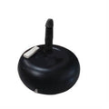 19 cm Realistik Titreşimli Siyah İnflatable Pilates Toplu Vibratör Penis - BDM1125