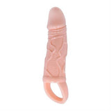 %10 İndirimli - 3 cm Dolgulu Penis Kılıfı Uzatmalı Prezervatif Dildo - CA-B1188