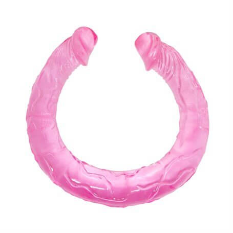 Double Dones 44 cm Çift Taraflı Jel Yumuşak Penis Dildo - BDM4015