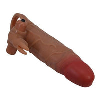 5 cm Dolgu Uzatmalı Titreşimli Penis Kılıfı Prezervatif Vibratör - Osmar - BDM1431