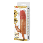 5 cm Dolgu Uzatmalı Titreşimli Penis Kılıfı Prezervatif Vibratör - Osmar - BDM1431