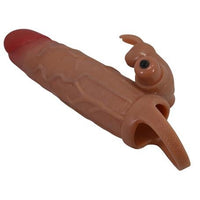 5 cm Dolgu Uzatmalı Titreşimli Penis Kılıfı Prezervatif Vibratör - Osmar - BDM1431