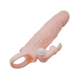5 cm Dolgu Uzatmalı Titreşimli Penis Kılıfı Prezervatif Vibratör - B1210