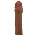 18 cm 5 cm Dolgulu Premium Melez Rengi Silikon Penis Kılıfı - Chane - BDM1402