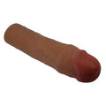 18 cm 5 cm Dolgulu Premium Melez Rengi Silikon Penis Kılıfı - Chane - BDM1402