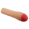 18 cm 5 cm Dolgulu Premium Ten Rengi Silikon Penis Kılıfı - Chane - BDM1391