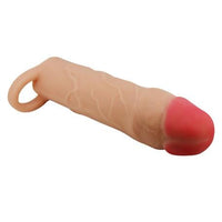 5 cm Dolgulu Premium Ten Rengi Silikon Penis Kılıfı - Hani - BDM1392
