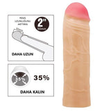 5 cm Dolgulu Premium Ten Rengi Silikon Penis Kılıfı - Chane - BDM1391