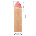 18 cm 5 cm Dolgulu Premium Ten Rengi Silikon Penis Kılıfı - Chane - BDM1391