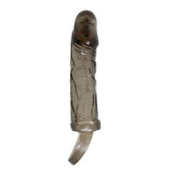 3 cm Dolgu Uzatmalı Titreşimli Zenci Penis Kılıfı Prezervatif Vibratör - BDM2616