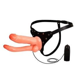Çift Taraflı Realistik Çatal Protez Strapon Titreşimli Vibratör - B1049