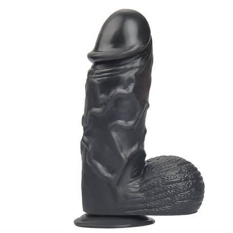 24,5 cm Vantuzlu Realistik Zenci Penis Anal Vajinal Dildo - PX164S
