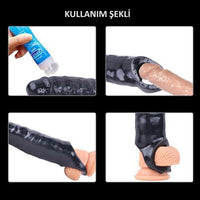 6 cm Dolgulu Realistik Zenci Penis Kılıfı - BDM1524S