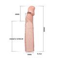 18 cm 6 cm Dolgulu Uzatmalı Silikon Penis Kılıfı - BDM2626