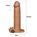 6,5 cm Uzatmalı Realistik Titreşimli Penis Kılıfı Melez XTender - LV1065B