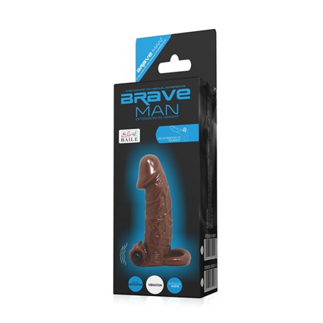 6,5 cm Uzatmalı Titreşimli Damarlı Penis Kılıfı - BDM1611