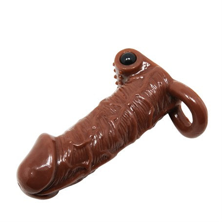 6,5 cm Uzatmalı Titreşimli Damarlı Penis Kılıfı - BDM1611