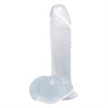 19 cm Şeffaf Realistik Damarlı Vantuzlu Dildo Penis - BDM0871