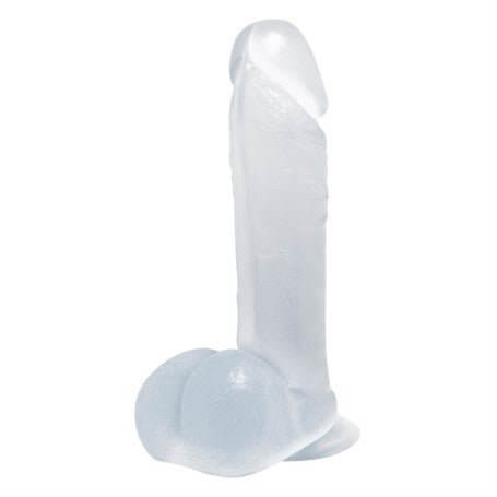 19 cm Şeffaf Realistik Damarlı Vantuzlu Dildo Penis - BDM0871