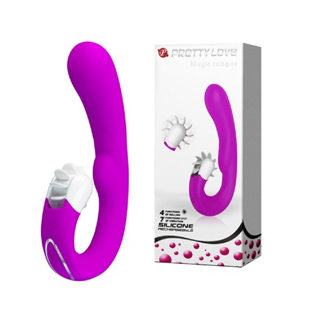 7 Fonksiyonlu Titreşimli Klitoris Dil Uyarıcılı Teknolojik Vibratör - Magic Tongue - BDM1242