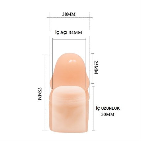 2,5 cm Uzatmalı Penis Kılıfı - B1256