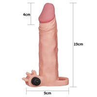 %15 İndirim – 5 cm Uzatmalı Realistik Titreşimli Penis Kılıfı X-TENDER - CA-LV1063F