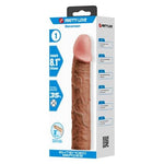 7,6 cm Dolgulu Premium Melez Rengi Silikon Penis Kılıfı - Stevenson - BDM1416