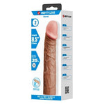 7,6 cm Dolgulu Premium Melez Rengi Silikon Penis Kılıfı - Derek - BDM1414
