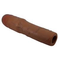 7,6 cm Dolgulu Premium Melez Rengi Silikon Penis Kılıfı - Kylian - BDM1404