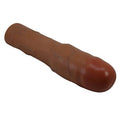 20,5 cm 7,6 cm Dolgulu Premium Melez Rengi Silikon Penis Kılıfı - Kylian - BDM1404