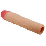 7,6 cm Dolgulu Premium Ten Rengi Silikon Penis Kılıfı - Kylian - BDM1393