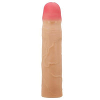 7,6 cm Dolgulu Premium Ten Rengi Silikon Penis Kılıfı - Kylian - BDM1393
