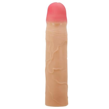7,6 cm Dolgulu Premium Ten Rengi Silikon Penis Kılıfı - Kylian - CA-BDM1393
