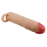 7,6 cm Dolgulu Premium Ten Rengi Silikon Penis Kılıfı - Gerd - BDM1394