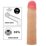 7,6 cm Dolgulu Premium Ten Rengi Silikon Penis Kılıfı - Kylian - BDM1393